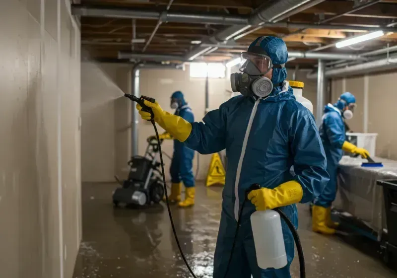 Basement Sanitization and Antimicrobial Treatment process in Wauconda, IL